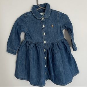 Ralph Lauren long sleeve denim dress 9M